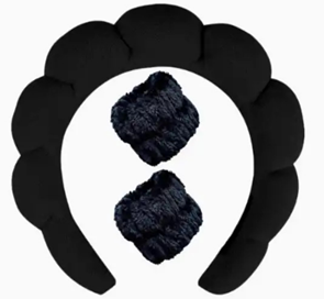 Spa Haarband met polsband zwart