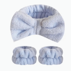 Haarband met polsband blauw