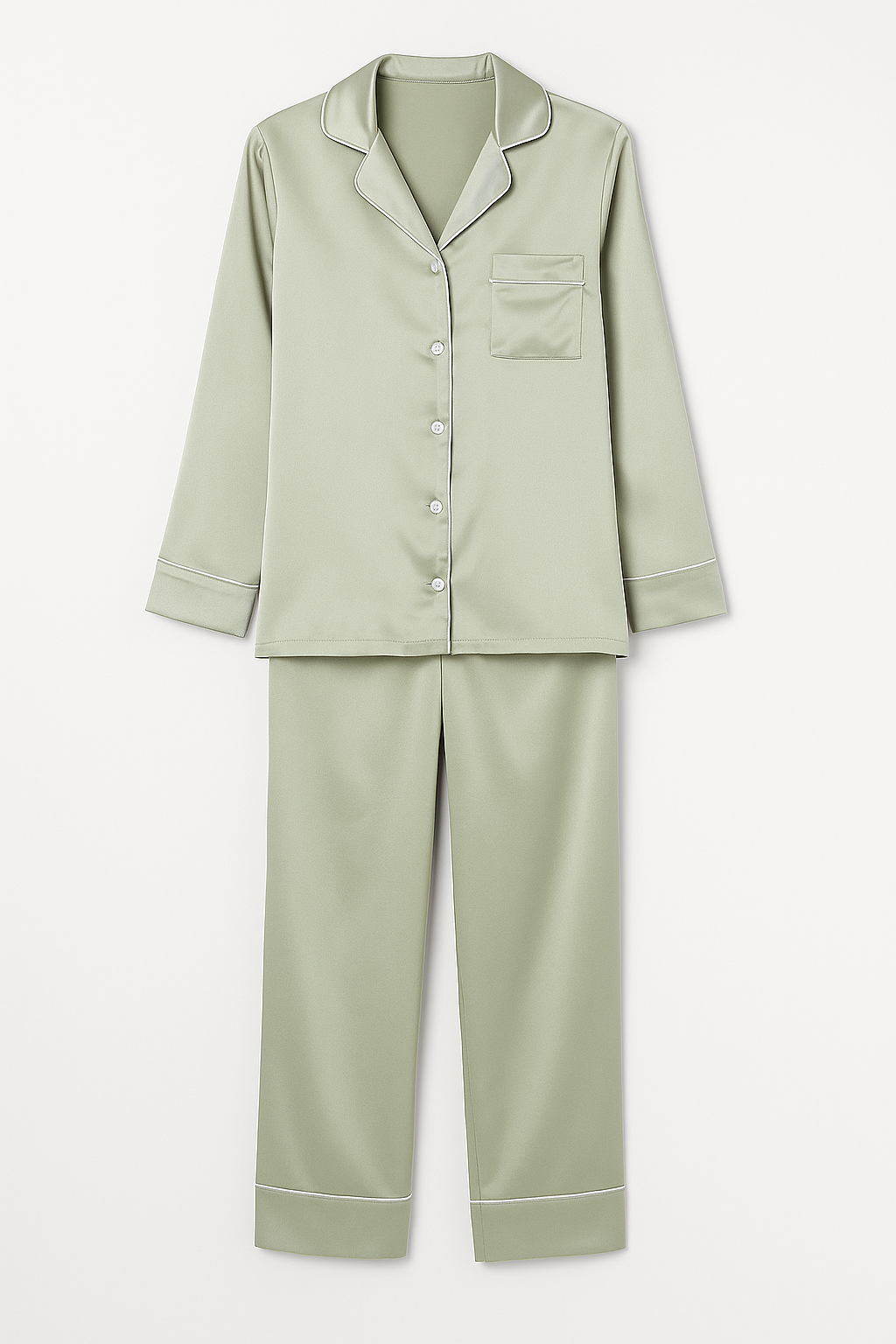 Luxe Satijnen Pyjama - Groen